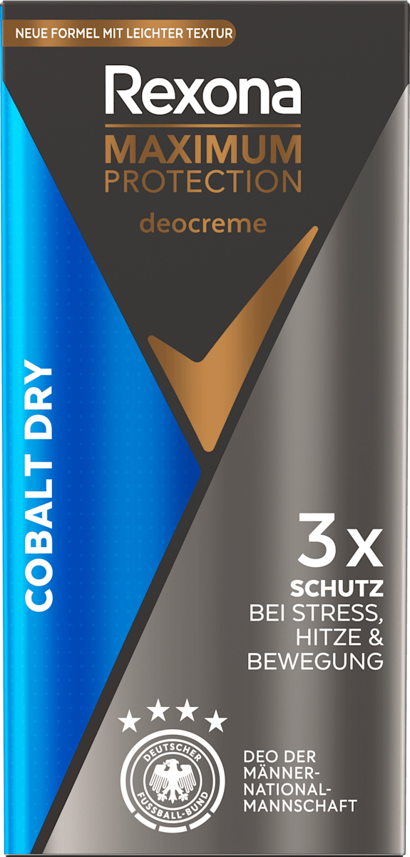 Rexona men Antitranspirant Deocreme Maximum Protection Cobalt Dry, 60 ml