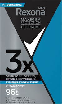 Antitranspirant deodorant crème Men Maximum Protection Clean Scent, 45 ml
