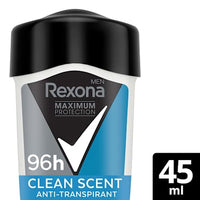 Antitranspirant deodorant crème Men Maximum Protection Clean Scent, 45 ml