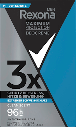 Antitranspirant Deocreme Men Maximum Protection Clean Scent, 45 ml