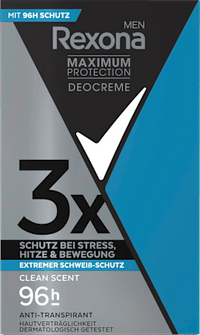 Antitranspirant Deocreme Men Maximum Protection Clean Scent, 45 ml