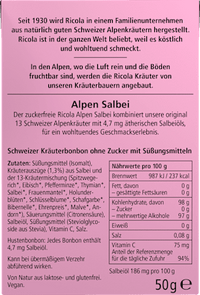Bonbon, Alpen Salbei, zuckerfrei, in der Taschenbox, 50 g