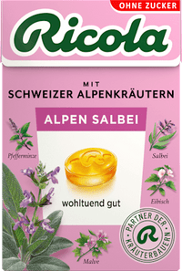 Bonbon, Alpen Salbei, zuckerfrei, in der Taschenbox, 50 g