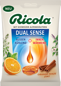 Ricola Bonbon, Dual Sense Orange Minze Zimt, 68 g