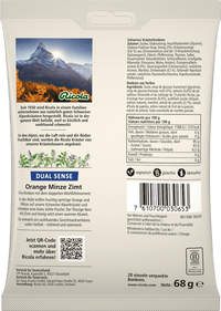 Ricola Bonbon, Dual Sense Orange Minze Zimt, 68 g