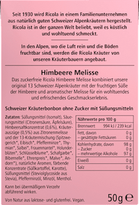 Bonbon, Himbeere Melisse, zuckerfrei, in der Taschenbox, 50 g