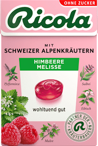 Bonbon, Himbeere Melisse, zuckerfrei, in der Taschenbox, 50 g