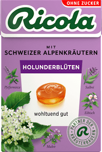 Bonbon, Holunderblüte, zuckerfrei, in der Taschenbox, 50 g