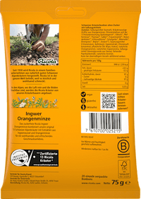 Bonbon, Ingwer Orangenminze, 75 g