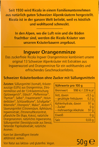 Bonbon, Ingwer & Orangenminze, zuckerfrei, in der Taschenbox, 50 g