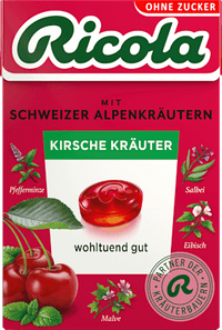 Bonbon, Kirsche Kräuter, zuckerfrei, in der Taschenbox, 50 g