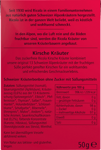 Bonbon, Kirsche Kräuter, zuckerfrei, in der Taschenbox, 50 g