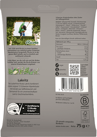 Bonbon, Lakritz, 75 g