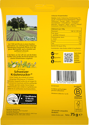 Bonbon, Original Kräuterzucker, 75 g