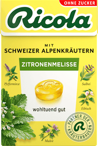 Citroenmelisse snoepjes, suikervrij, in een pocketdoosje, 50 g