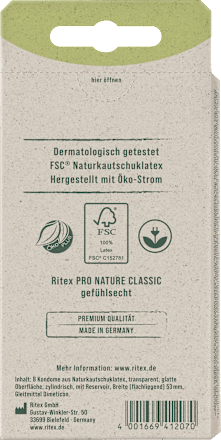 Kondome Pro Nature Classic, Breite 53mm, 8 St