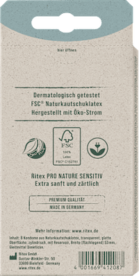 Kondome Pro Nature Sensitiv, Breite 53mm, 8 St