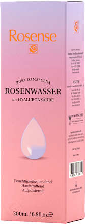 Gesichtswasser Rosenwasser mit Hyaluronsäure, 200 ml