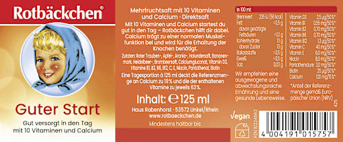 Minisaft Guter Start, Probiergröße, 125 ml