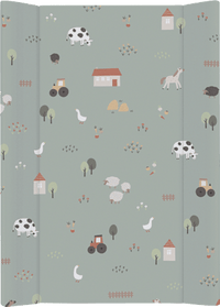 Wickelauflage grün, Motiv Bauernhof, 50 x 70 cm, 1 St