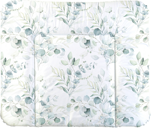 Verschoonmatje wit motief natuurlijke bladeren, 1 stuk