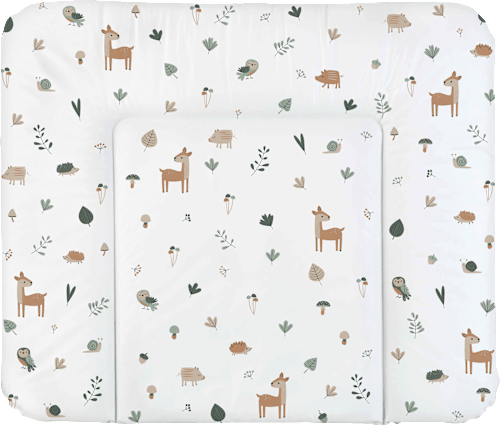 Verschoonmatje wit, bosdierenmotief, 1 stuk