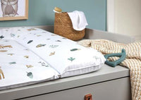 Verschoonmatje wit, bosdierenmotief, 1 stuk