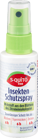 Insektenschutzspray mit Zitroneneukalyptusöl, Reisegröße, 50 ml S-QUiTO free