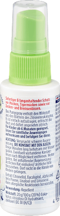 Insektenschutzspray mit Zitroneneukalyptusöl, Reisegröße, 50 ml S-QUiTO free