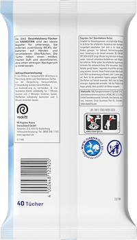 Desinfektionstücher 2in1, 40 St