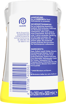 Flüssigseife No Touch Kamille Hydra Care, Nachfüllpack (2x250 ml), 500 ml