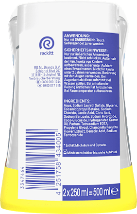 Flüssigseife No-Touch Kamille Nachfüllpack (2x250 ml), 500 ml