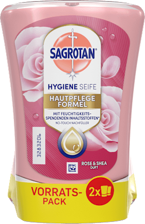 Flüssigseife No Touch Rose & Shea Nachfüllpack (2x250 ml), 500 ml