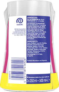 No Touch Wild Berry vloeibare zeep, navulverpakking (2 x 250 ml), 500 ml