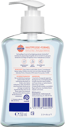 Flüssigseife sensitiv extra mild hypoallergen, 250 ml