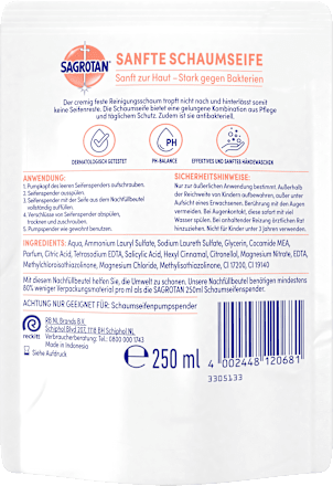 Schaumhandseife Kirschblüte & Rose Nachfüllpack, 250 ml
