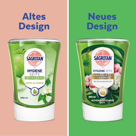 Seifenspender No Touch Apfel & Jasmin, Nachfüllpack, 250 ml