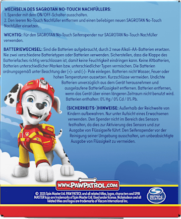 Seifenspender No-Touch Kids Paw Patrol, 1 St