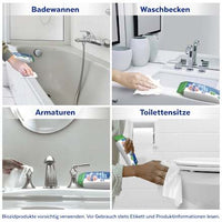 Toiletreinigingsdoekjes desinfectie, 60 stuks