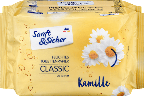 Feuchtes Toilettenpapier Classic Kamille (2x70 Stück), 140 St