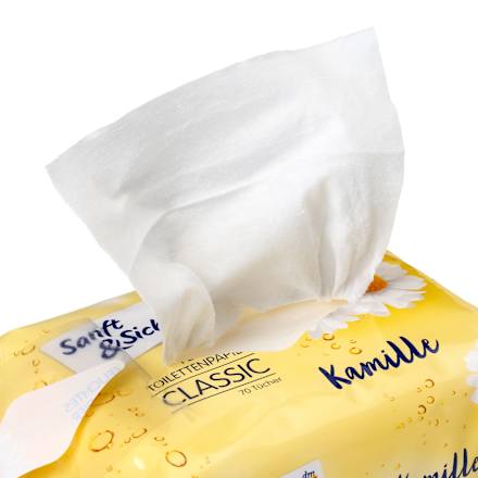 Vochtig Toiletpapier Klassieke Kamille, 70 stuks