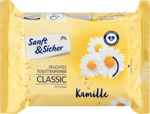 Vochtig Toiletpapier Klassieke Kamille, 70 stuks