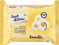 Vochtig Toiletpapier Klassieke Kamille, 70 stuks