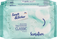 Feuchtes Toilettenpapier Classic Sensitive (2x70 Stück), 140 St