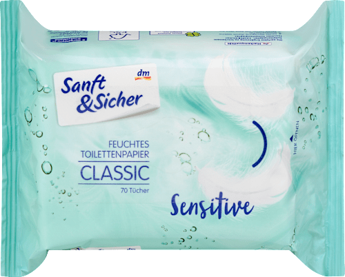 Feuchtes Toilettenpapier Classic Sensitive, 70 St
