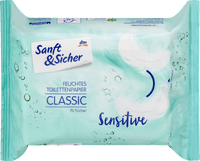 Feuchtes Toilettenpapier Classic Sensitive, 70 St