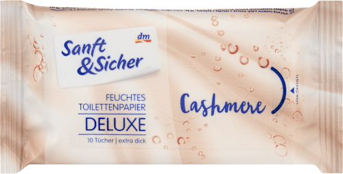 Feuchtes Toilettenpapier Deluxe Cashmere, Reisegröße, 10 St