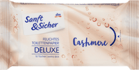 Feuchtes Toilettenpapier Deluxe Cashmere, Reisegröße, 10 St