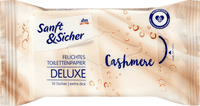 Vochtig Toiletpapier Deluxe Kasjmier, 10 stuks