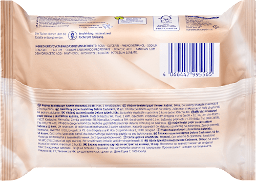 Feuchtes Toilettenpapier Deluxe Cashmere, 50 St